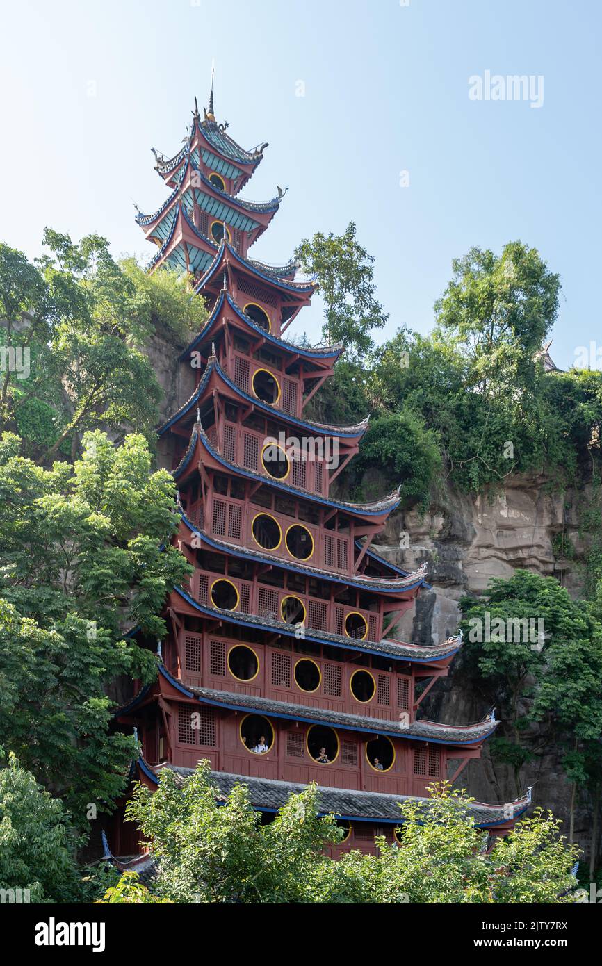 Shibaozhai-Pagode, Yantze-Fluss - China Stockfoto