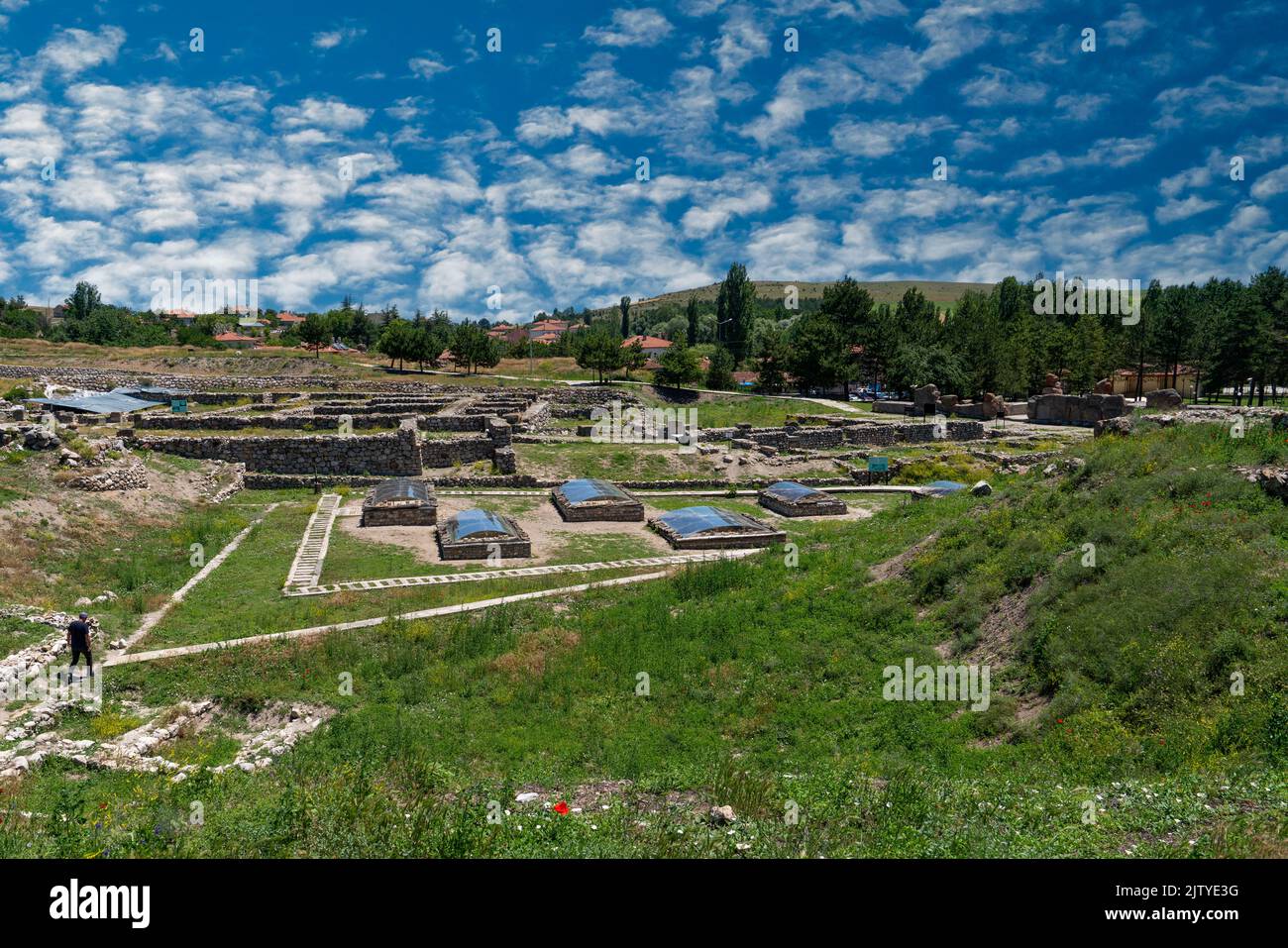 Alacahoyuk archäologische Stätte mit Königsgräbern, Corum, Türkei Stockfoto