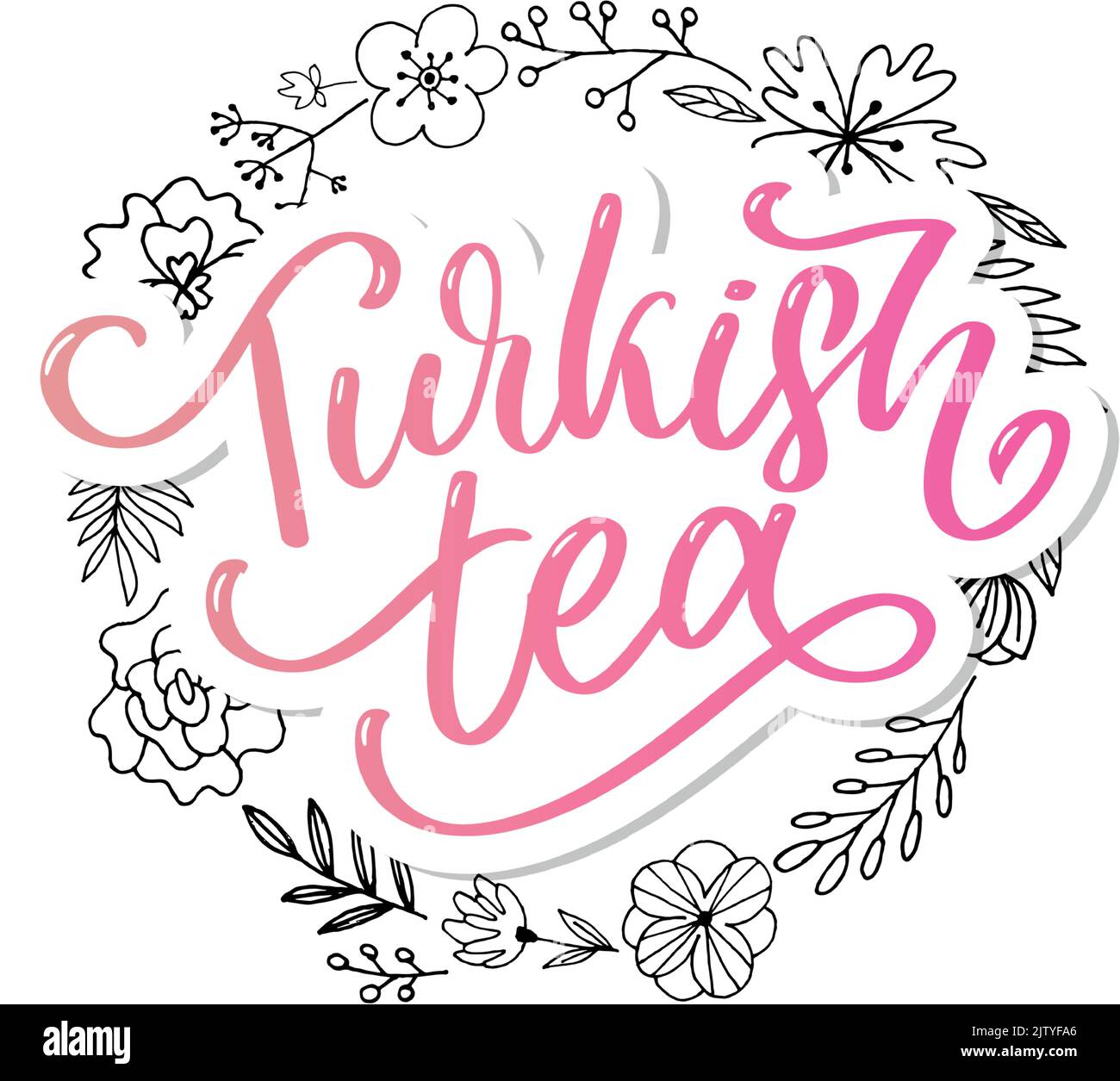 Türkische Traditionen der Teezeremonie. Teezeit. Dekorative Elemente für Ihr Design. Vektor-Illustration mit orientalischen Tasse Stock Vektor