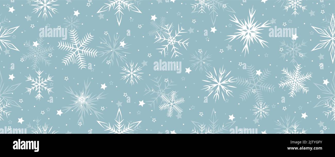 Helles Banner weihnachten nahtlose Schneeflocke Hintergrund Banner Stock Vektor