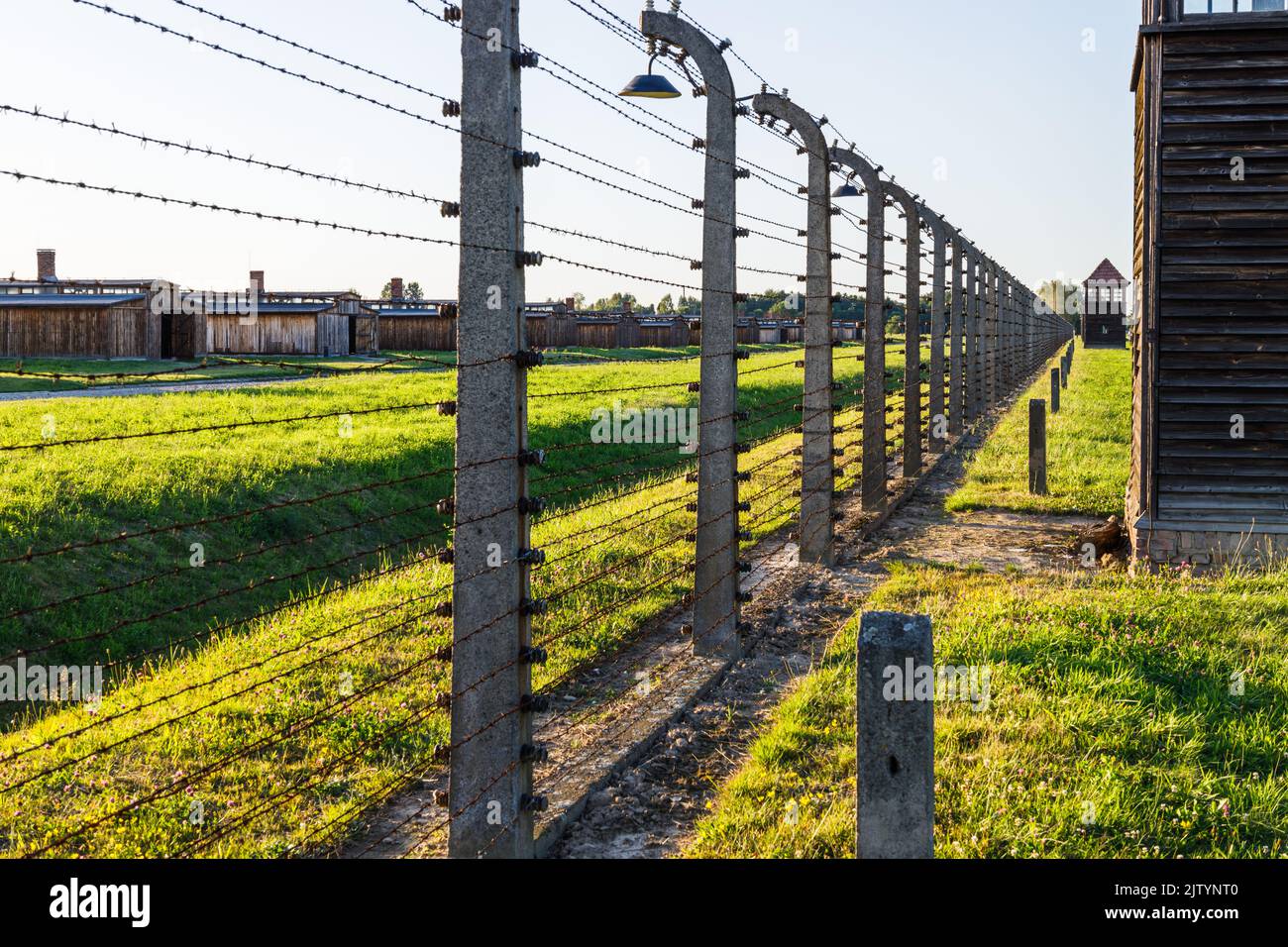 Auschwitz - KZ Birkenau. Holocaust-Mahnmal. Oswiecim, Polen, 17. Juli 2022 Stockfoto