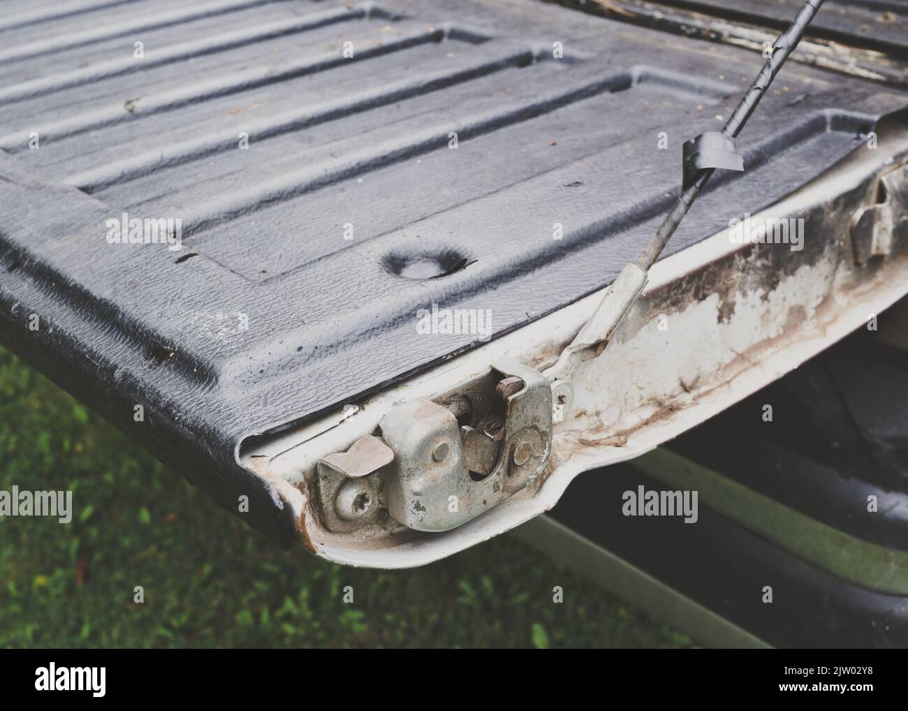 Heckklappenschlossfalle des Pickup-Staplers Stockfoto