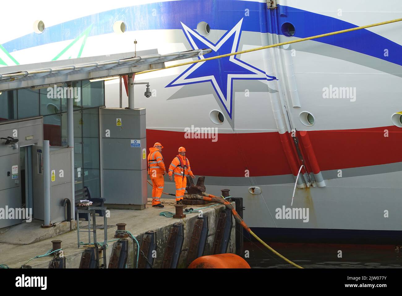 Norwegian Star Cruise Liner, River Mersey, Liverpool, Merseyside, Großbritannien Stockfoto