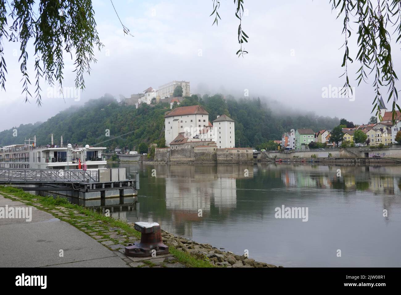 Schloss Passau, Schloss Veste Oberhaus, Passau, Bayern, Deutschland Stockfoto