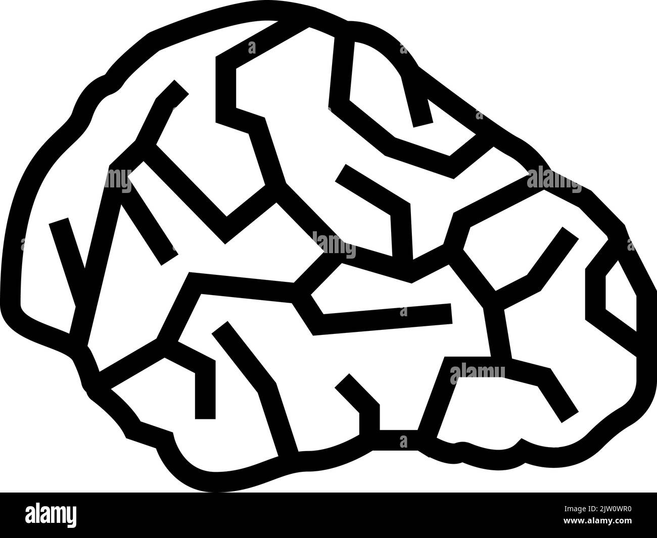 Abbildung eines Symbols für Aquamarin-Steinfelsen Stock Vektor