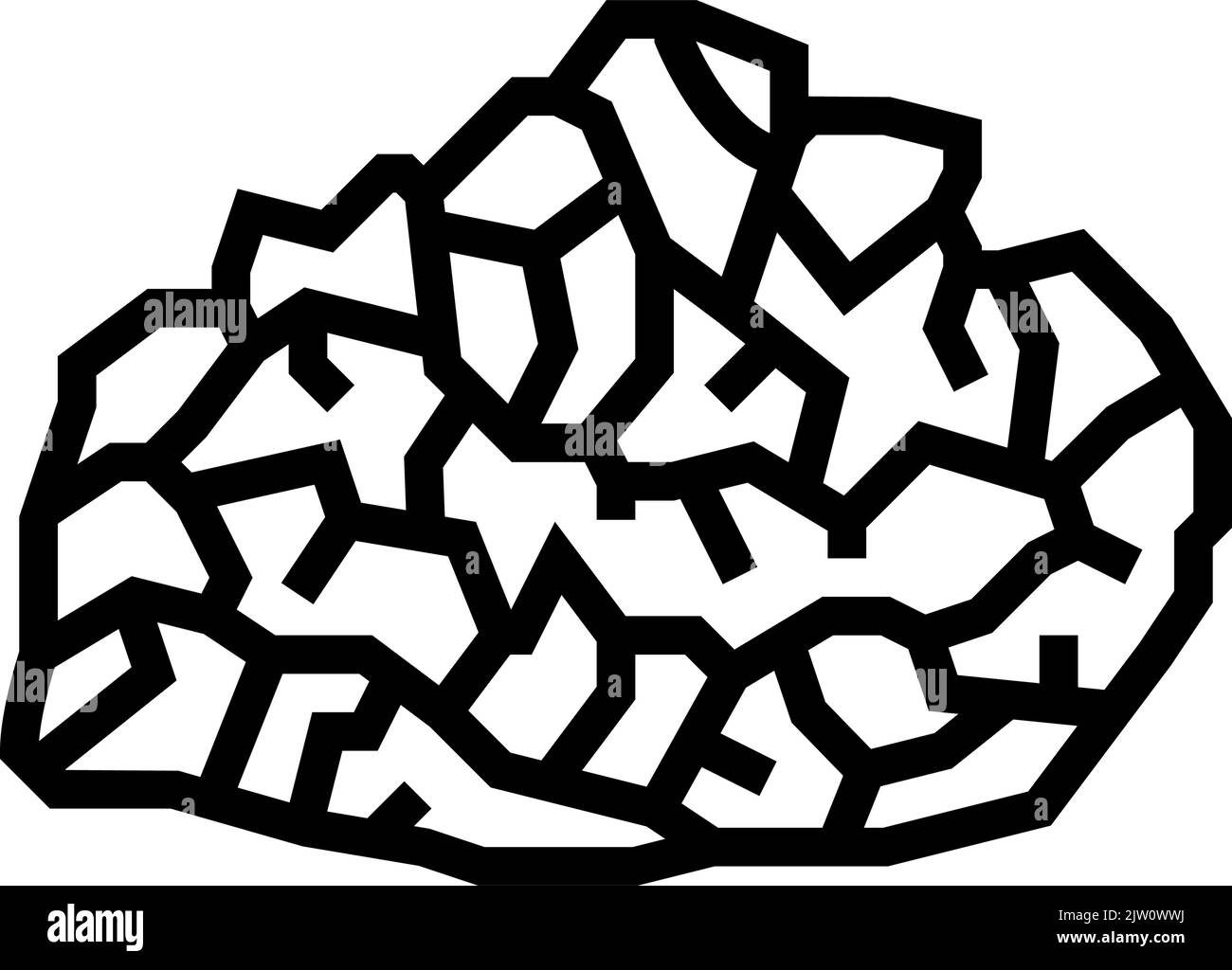 amethyst Stein Linie Symbol Vektor Illustration Stock Vektor