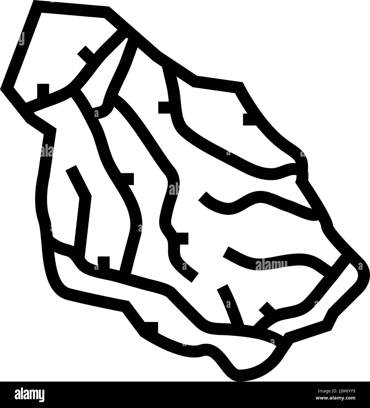 Abbildung des Symbols für Schiefersteinfelsen Stock Vektor