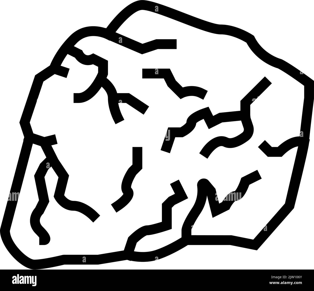 Abbildung des Symbolvektors für die Steinlinie aus Marmor Stock Vektor