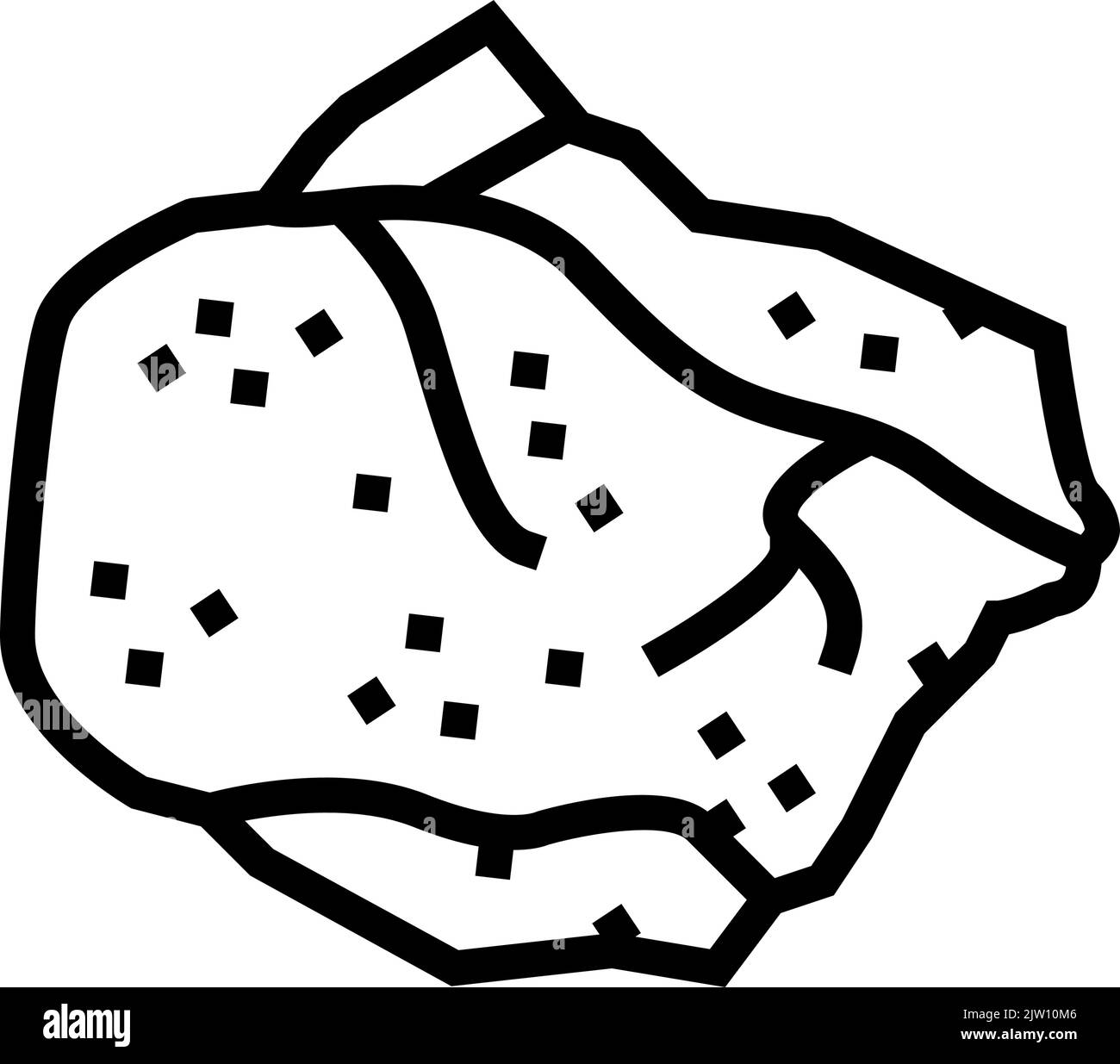 Quarzit Stein Gestein Linie Symbol Vektor Illustration Stock Vektor