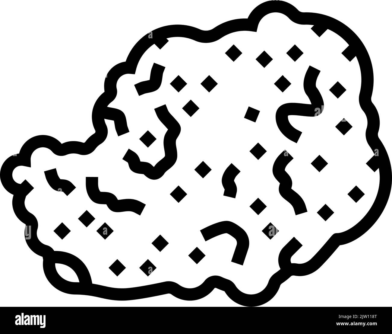 Abbildung des Symbols für Travertin-Steinlinien Stock Vektor