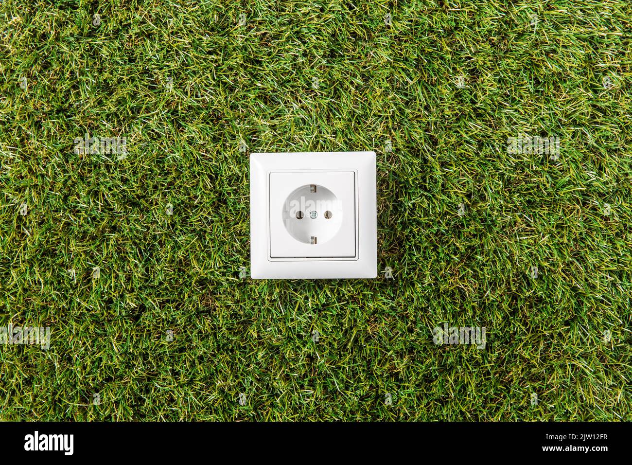 Nahaufnahme des Sockels auf grünem Gras Hintergrund Stockfoto