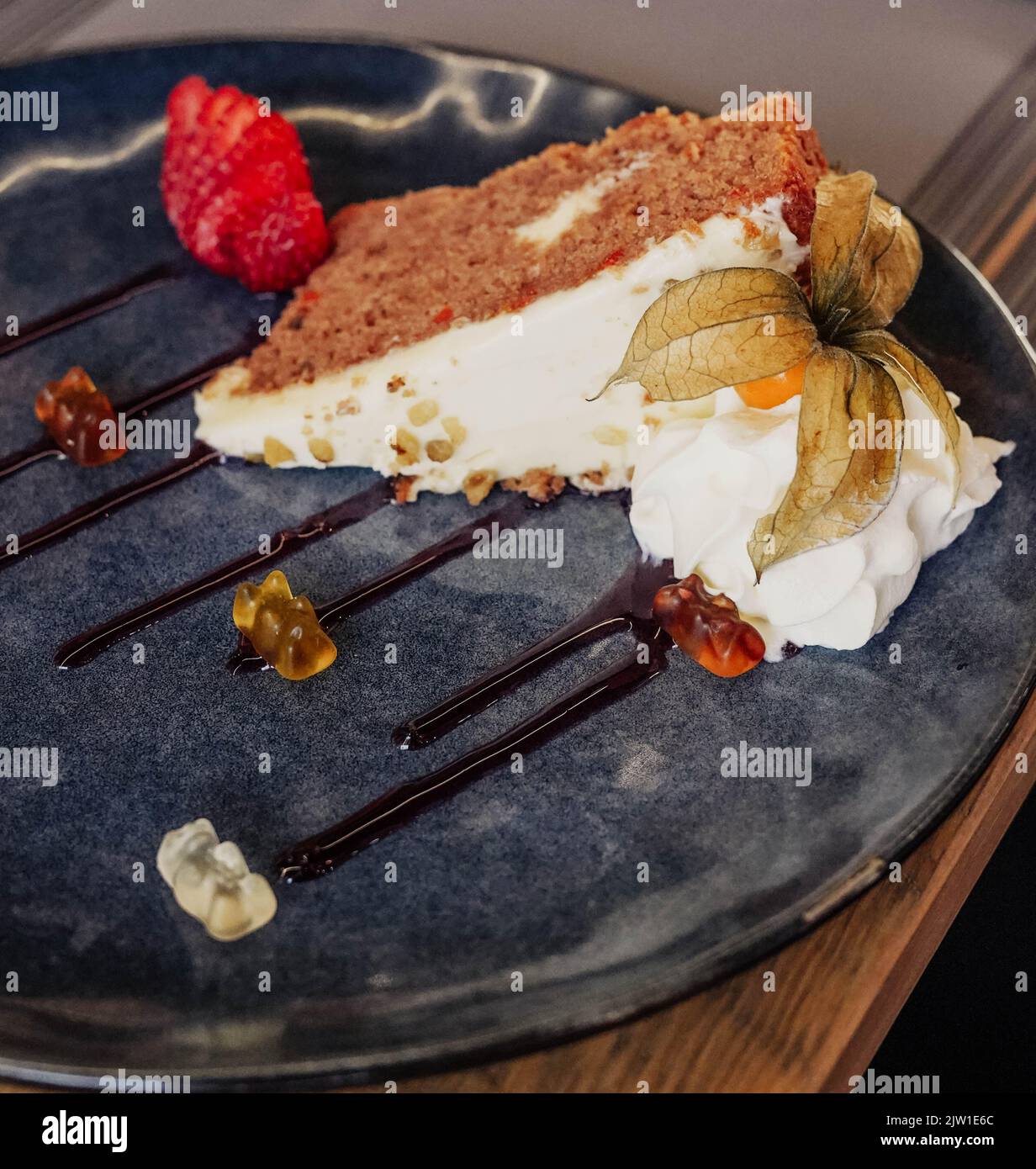 Dessert in einem schicken Restaurant Stockfoto
