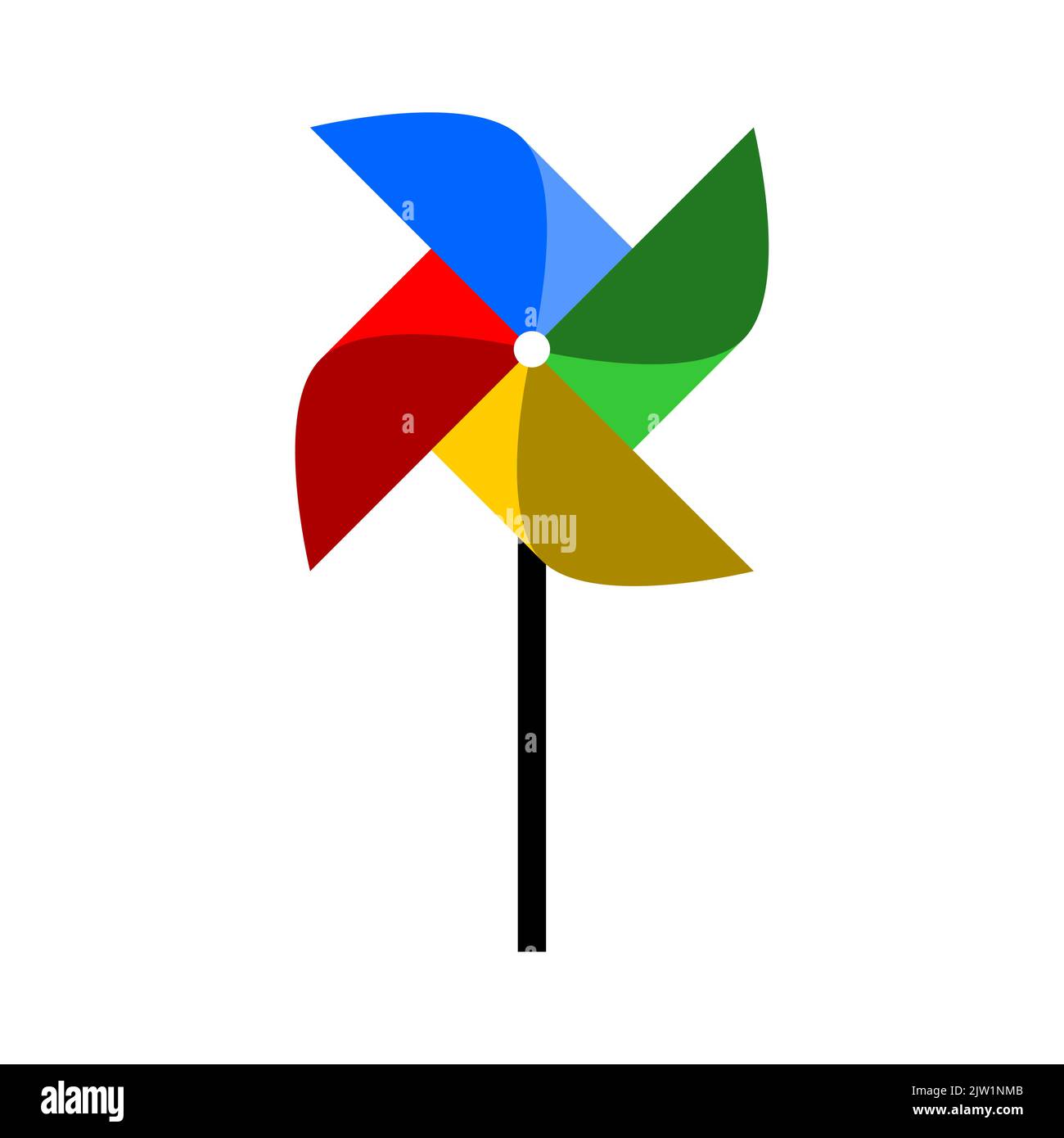 Symbol „Windrad“ oder „Spinning Windmill“. Vektorbild. Stock Vektor