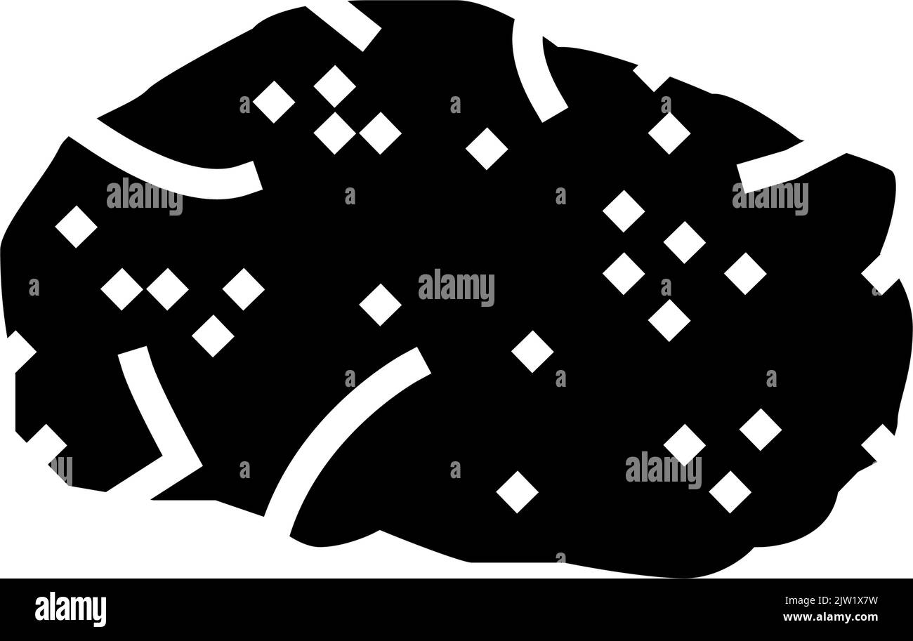 Abbildung des Symbols für Kalksteinfelsen-Glyphen Stock Vektor