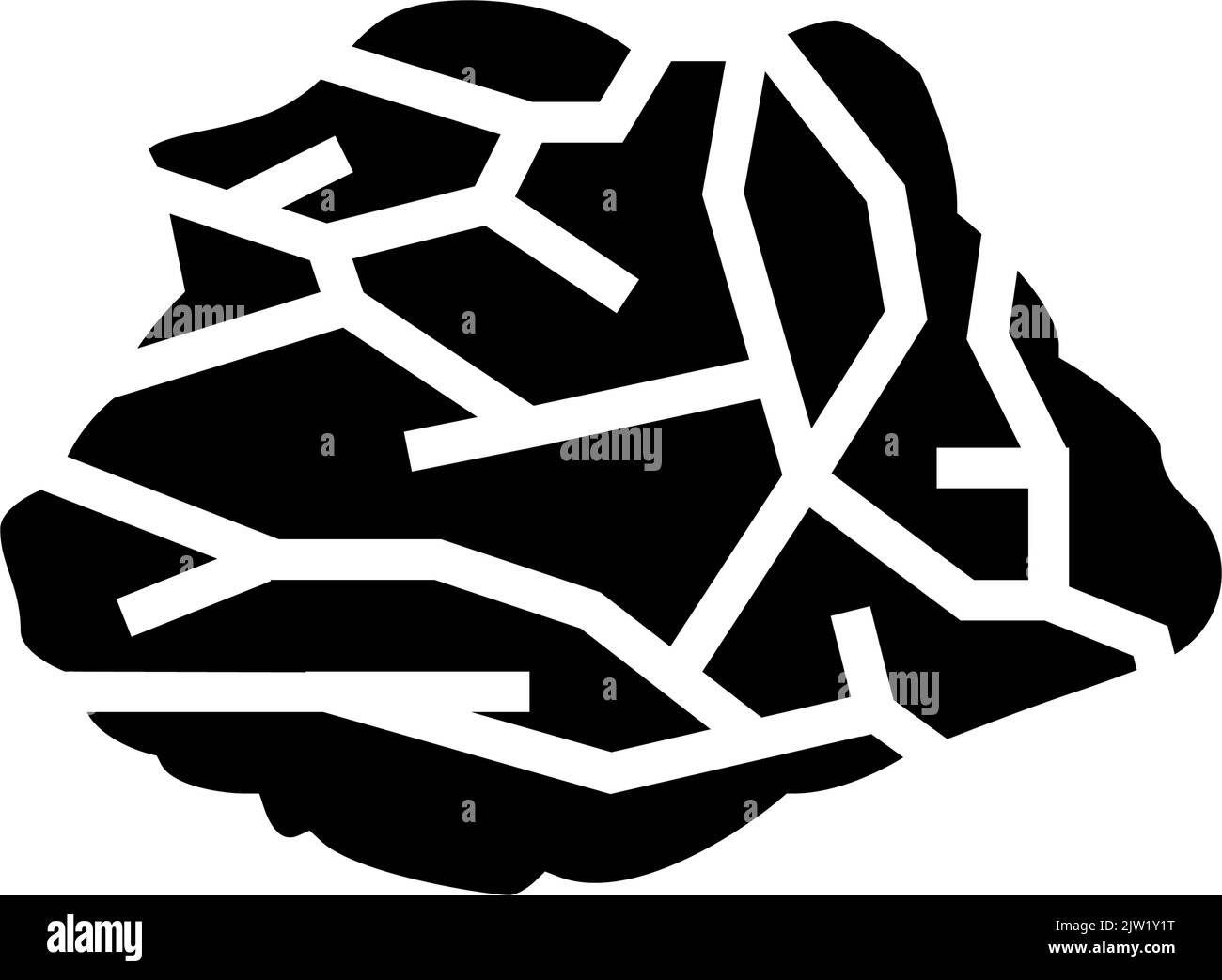 Abbildung des Symbols für Opalstein-Glyphen Stock Vektor