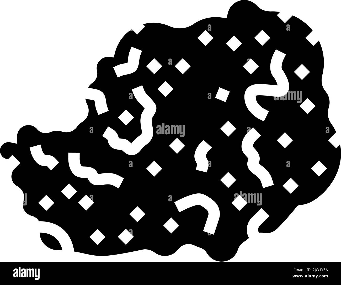 Abbildung des Symbols für Travertin-Steinglyphen Stock Vektor