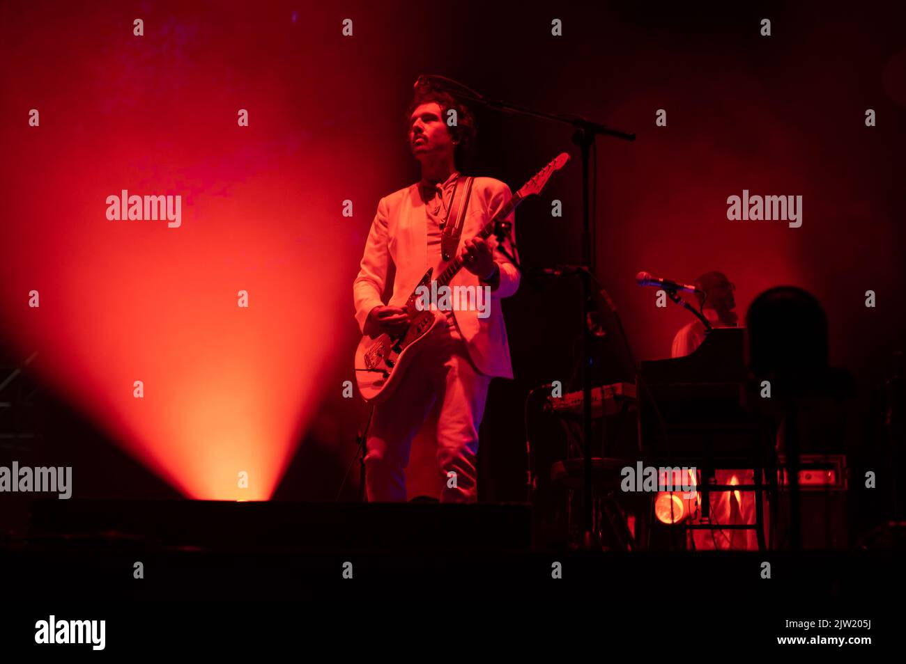 Die spanische Band Vetusta Morla spielt live während des Vive Latino 2022 Festivals in Zaragoza, Spanien Stockfoto