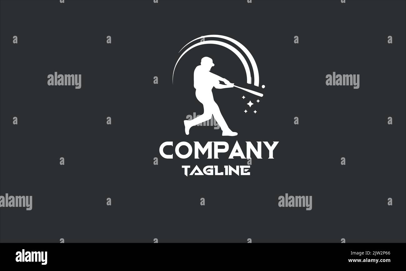 Vorlage mit minimalem Baseballlogo Stock Vektor