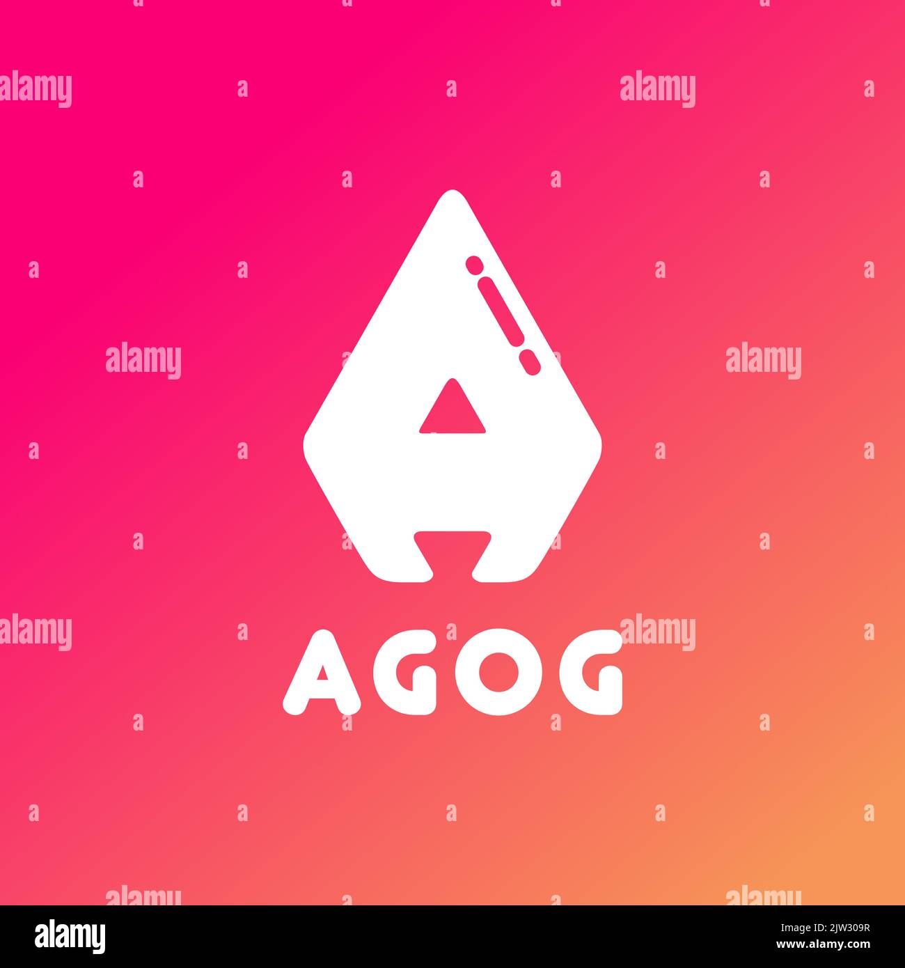 Moderne Initialen Brief Ein einzigartiges Logo Vektor-Design Stock Vektor