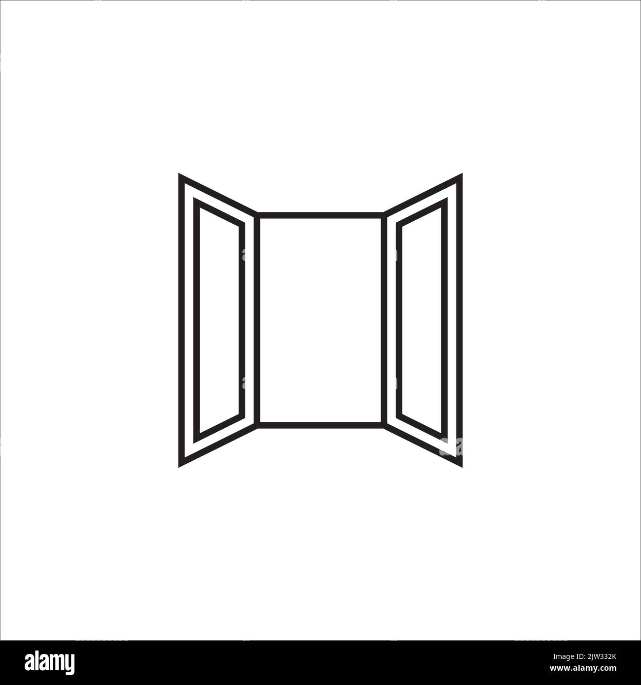 Tür-Symbol im trendigen flachen Stil, offenes Tür-Symbol für Ihre Website-Design, Logo, Vektor-Illustration Stock Vektor