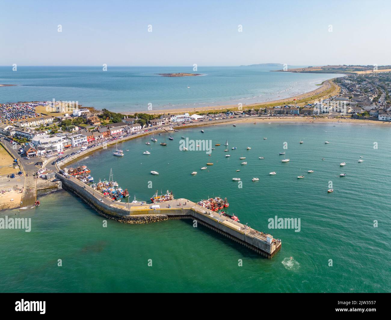 Ein sommerlicher Skerries im August 2022. Stockfoto