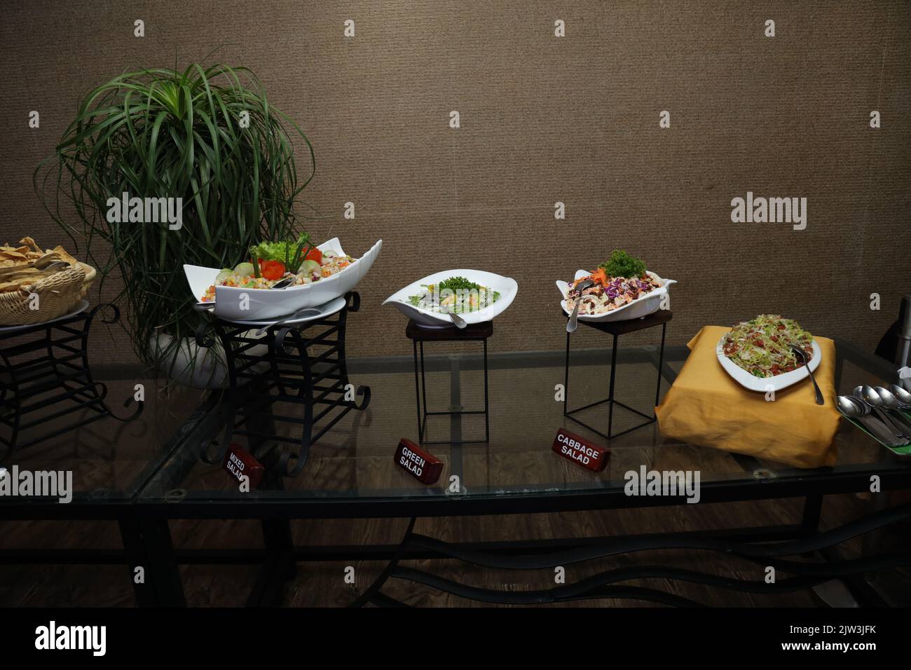 Salatbuffet Stockfoto