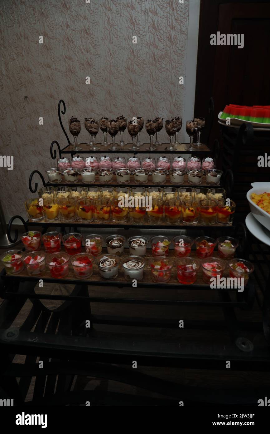 Dessertbuffet Stockfoto