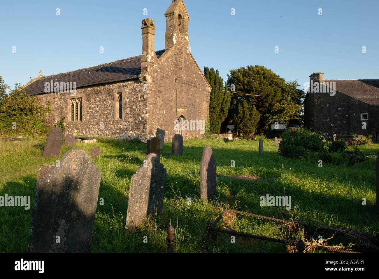 St CyBi's Church, Llangybi, Gwynedd, Wales, Großbritannien Stockfoto
