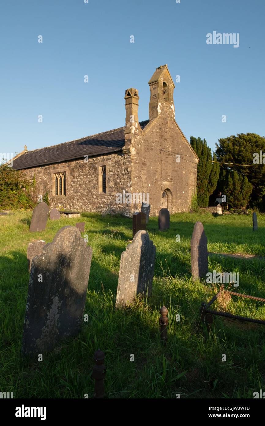 St CyBi's Church, Llangybi, Gwynedd, Wales, Großbritannien Stockfoto