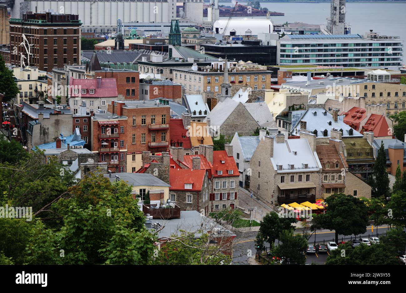 Blick auf die Altstadt von Quebec Stockfoto