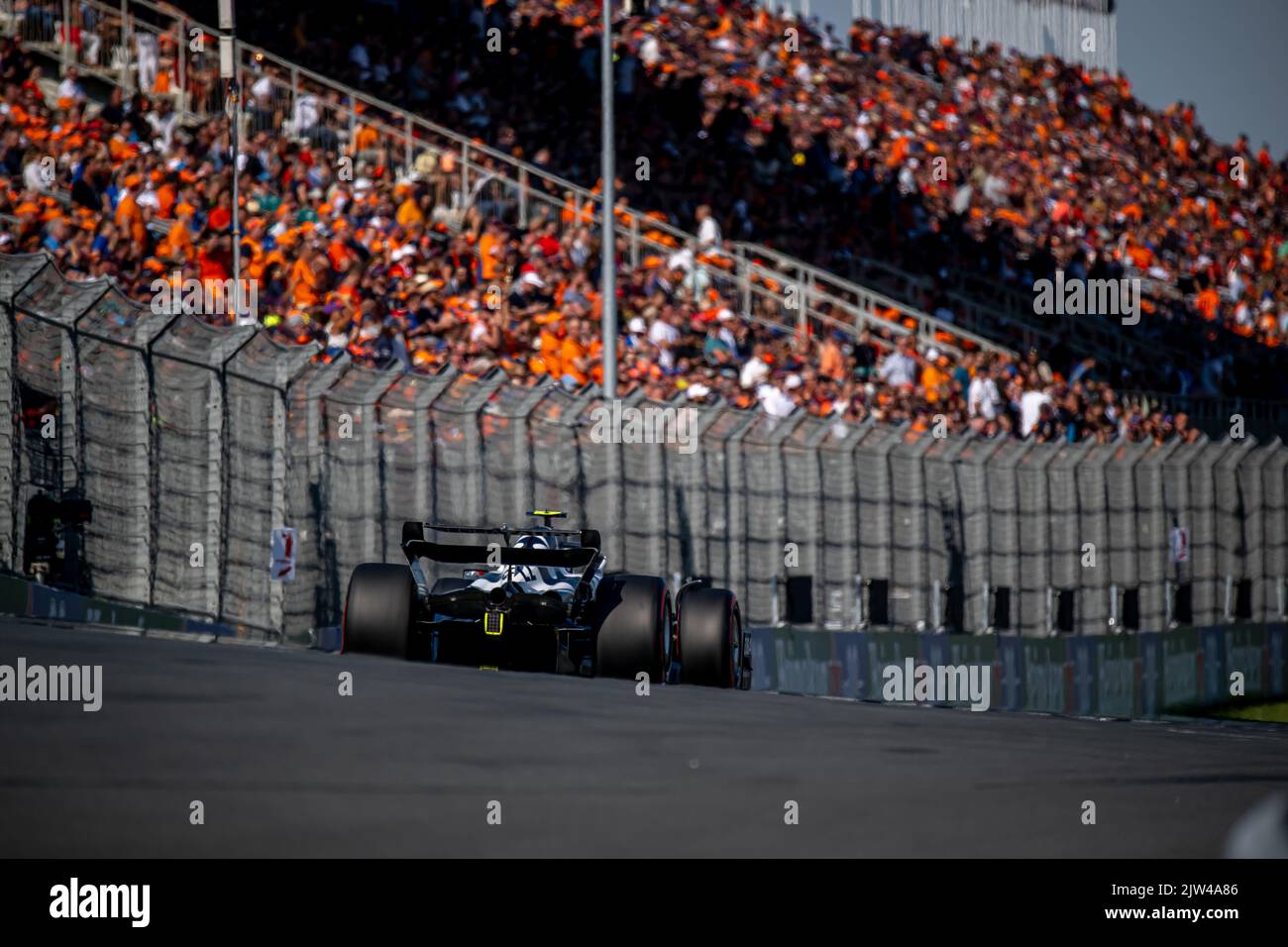 Zandvoort, Niederlande, 03.. September 2022, Yuki Tsunoda aus Japan tritt für die Scuderia AlphaTauri an. Qualifying, Runde 15 der Formel-1-Meisterschaft 2022. Kredit: Michael Potts/Alamy Live Nachrichten Stockfoto