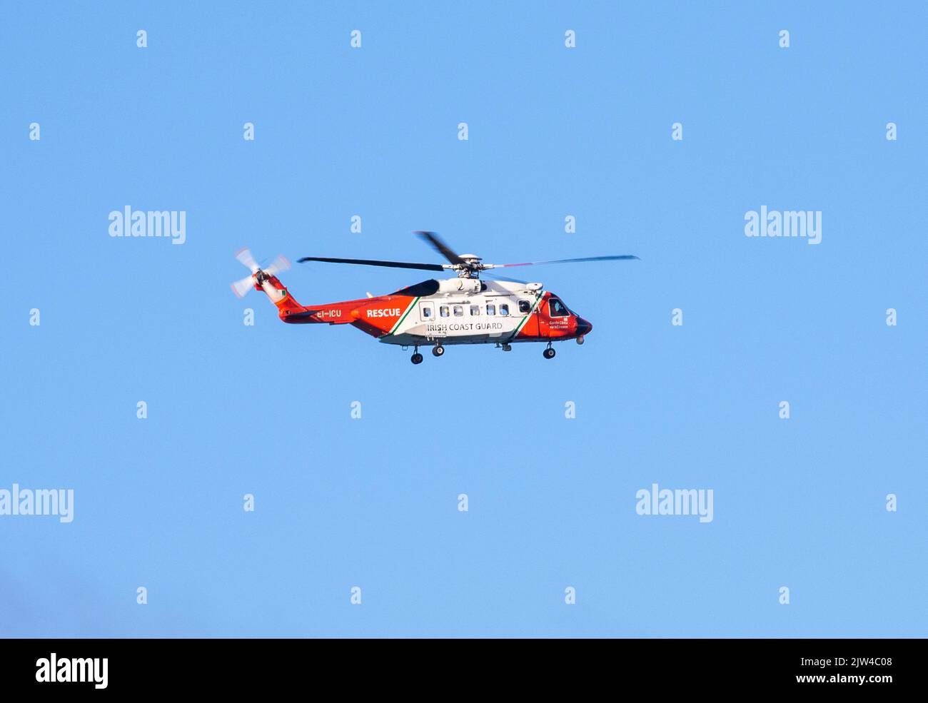 Küstenwache Hubschrauber Stockfoto