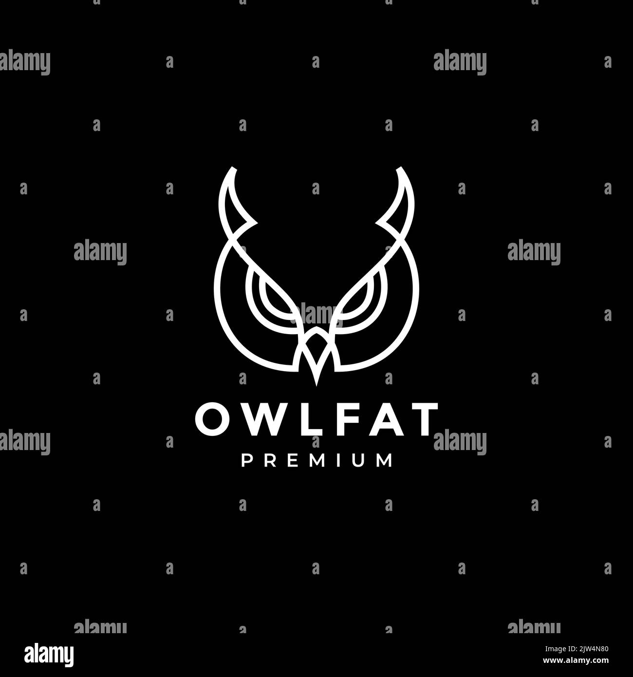 Gesicht Adler Eule Logo Design Vektor Stock Vektor