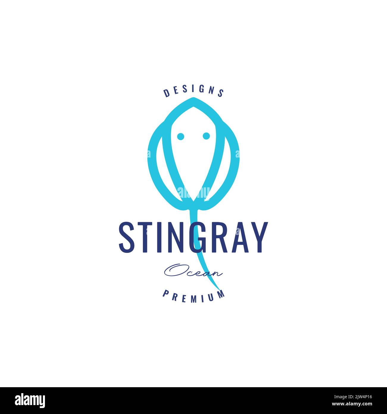 Farbiger Sting-Ray-Schriftzug Stock Vektor