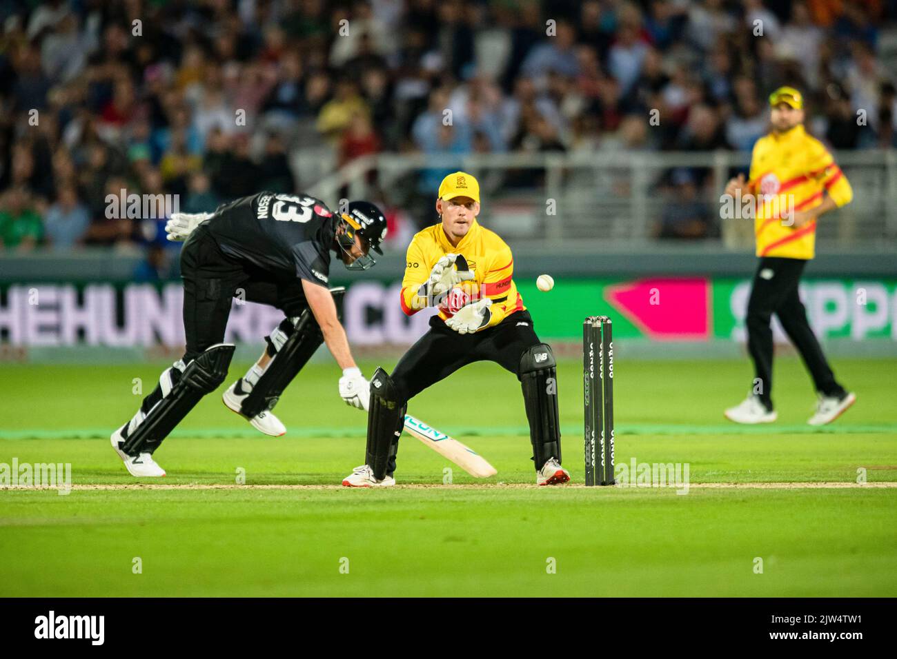 LONDON, GROSSBRITANNIEN. 03.. September 2022. Tom Moores von Trent Rockets in Aktion während des Hundert Herren Finales - Trent Rockers vs Manchester Originals am Lord's Cricket Ground am Samstag, den 03. September 2022 in LONDON ENGLAND. Kredit: Taka G Wu/Alamy Live Nachrichten Stockfoto