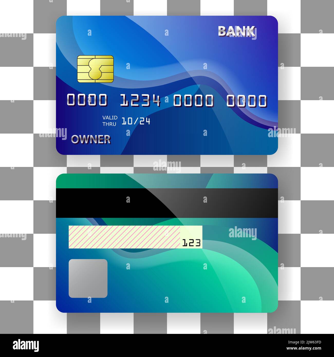 Banking-Karte Vorlage Hintergrund Welle Muster 3D. Vorlage für Poster, Broschüre, Hintergründe Abdeckung etc. Stock Vektor