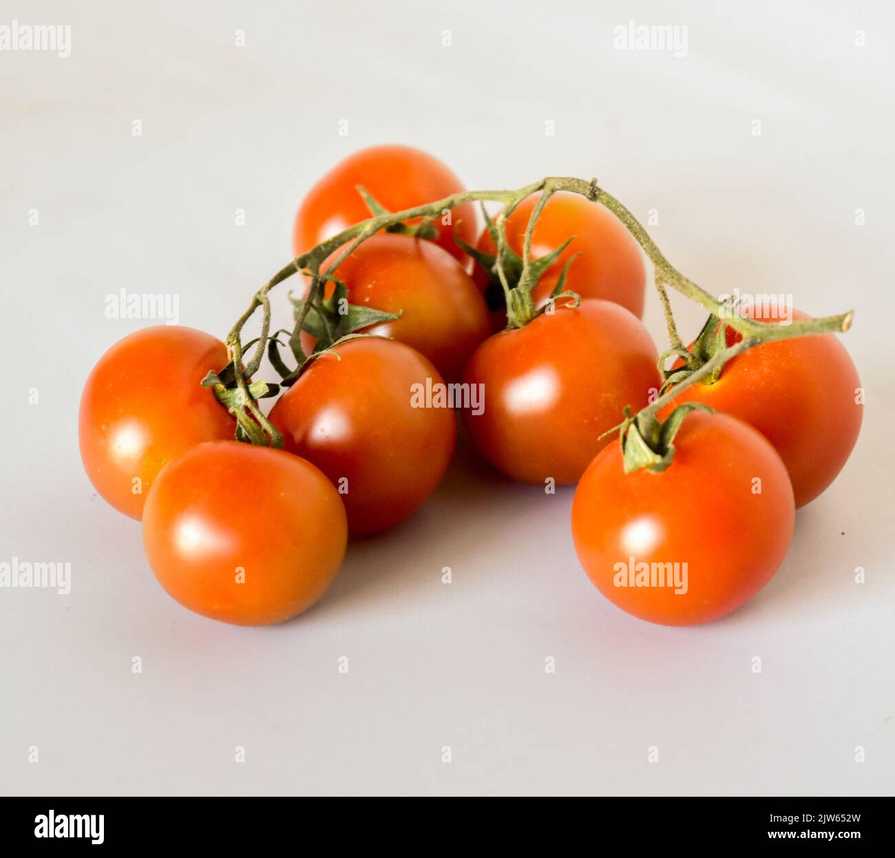 Nahaufnahme von einem Haufen Kirschtomaten Stockfoto