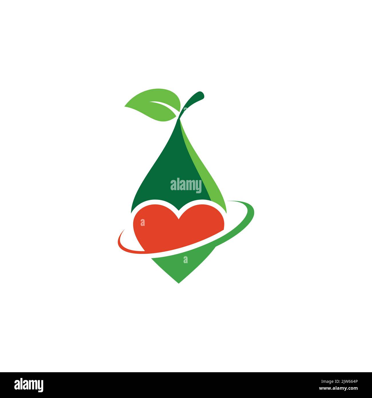 Liebe frisches Obst Logo Symbol Vektor Grafik-Design Stock Vektor