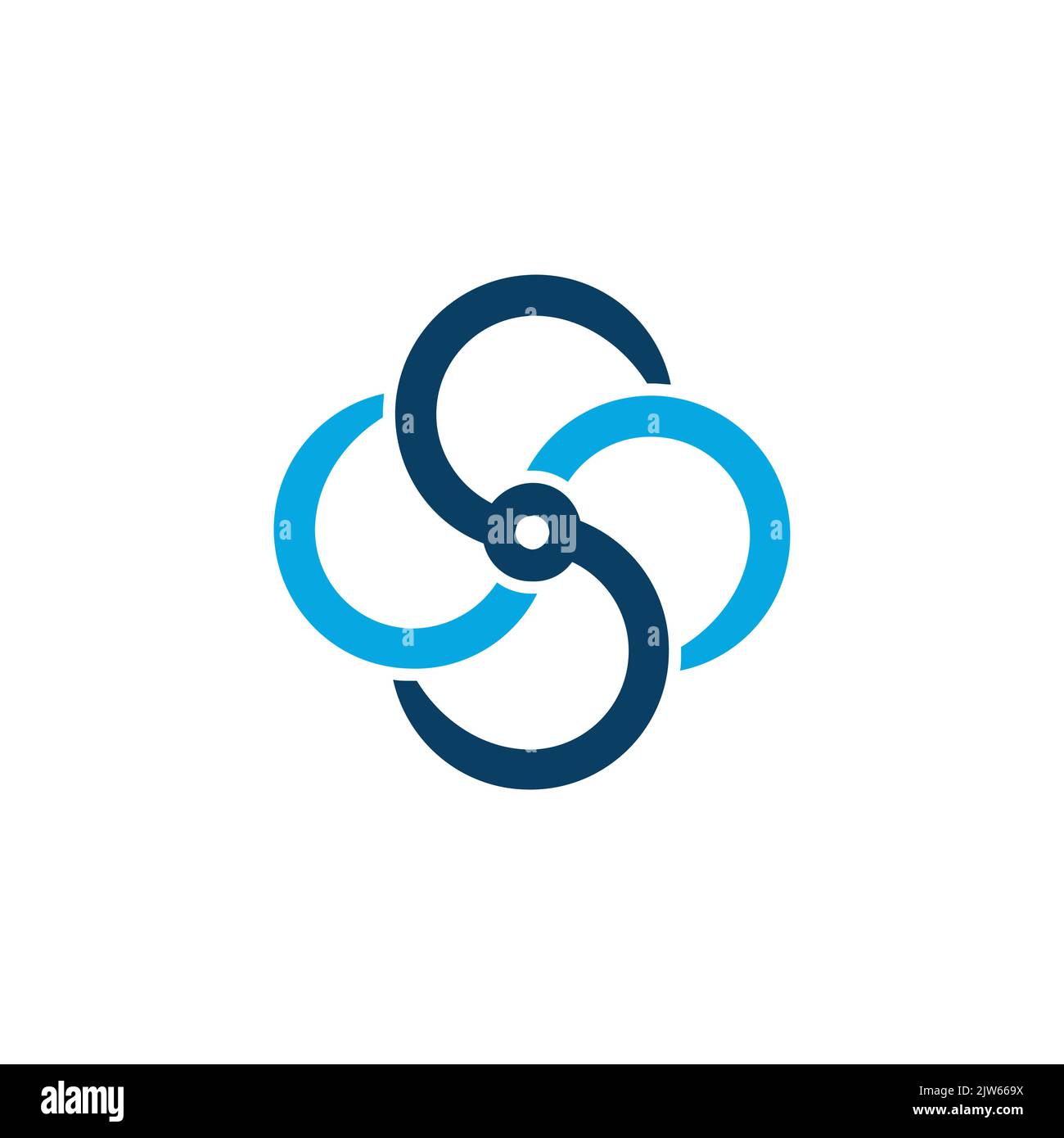 Buchstabe S Propeller Logo Symbol Vektor Grafik-Design Stock Vektor