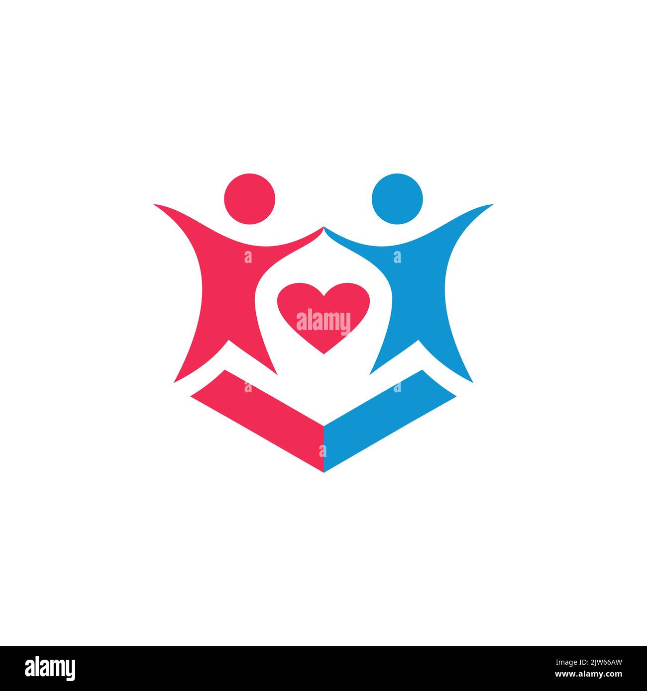 Liebe Kind Kinder Spaß Logo Symbol Vektor Grafik-Design Stock Vektor