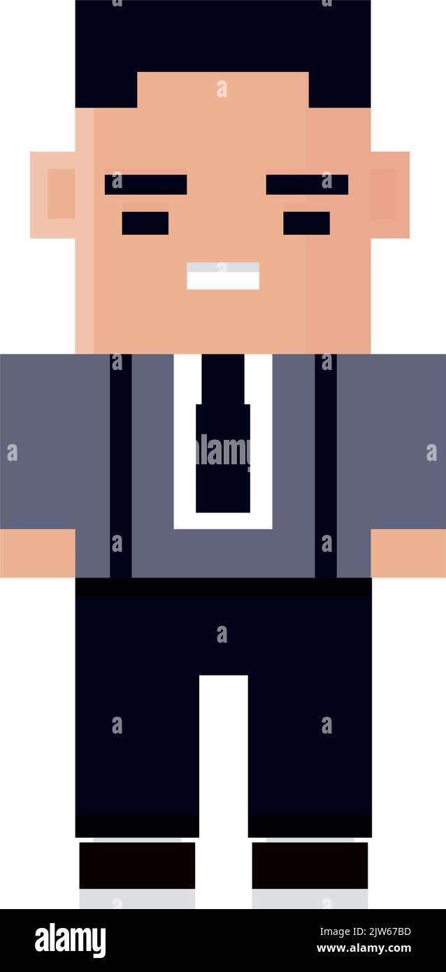 Man-Zeichen Pixel 8 Bit Stock Vektor