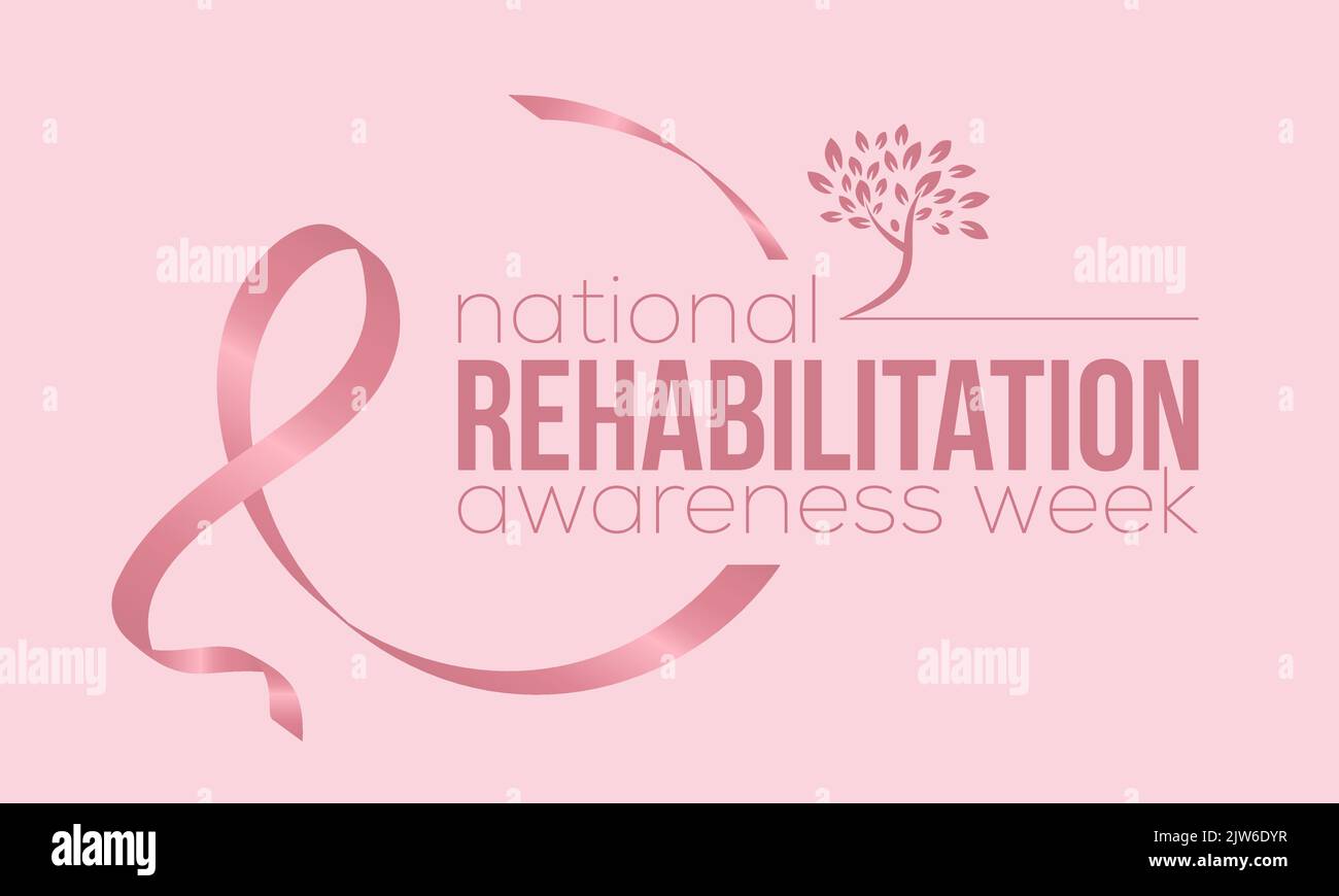 Vektorgrafik Design Konzept der ​National Rehabilitation Awareness Week beobachtet jeden september. Stock Vektor