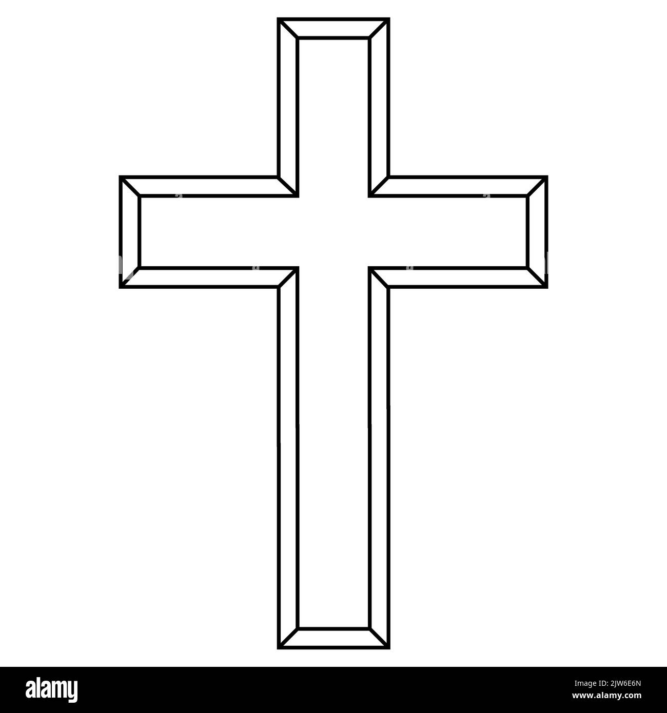 Kreuz ostern religiöser Glaube, Symbol Orthodoxie Gott, katholisches christliches Kreuz Stock Vektor