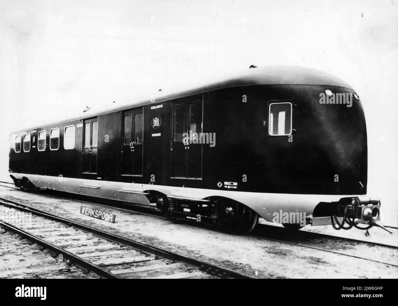 Bild einer Straffung der Post (PEC) der niederländischen Post auf der Website von Werkspoor in Zuilen. Stockfoto