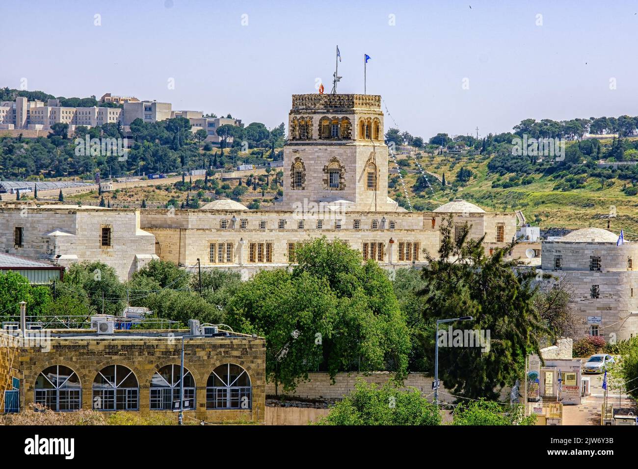 Jerusalem, Israel. 17. April 2021: Ansicht des Rockefeller Archäologischen Museums in Jerusalem. Stockfoto