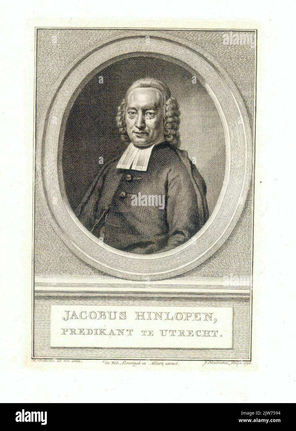 Jacobus Hinloopen, / Pfarrer in Utrecht. Stockfoto
