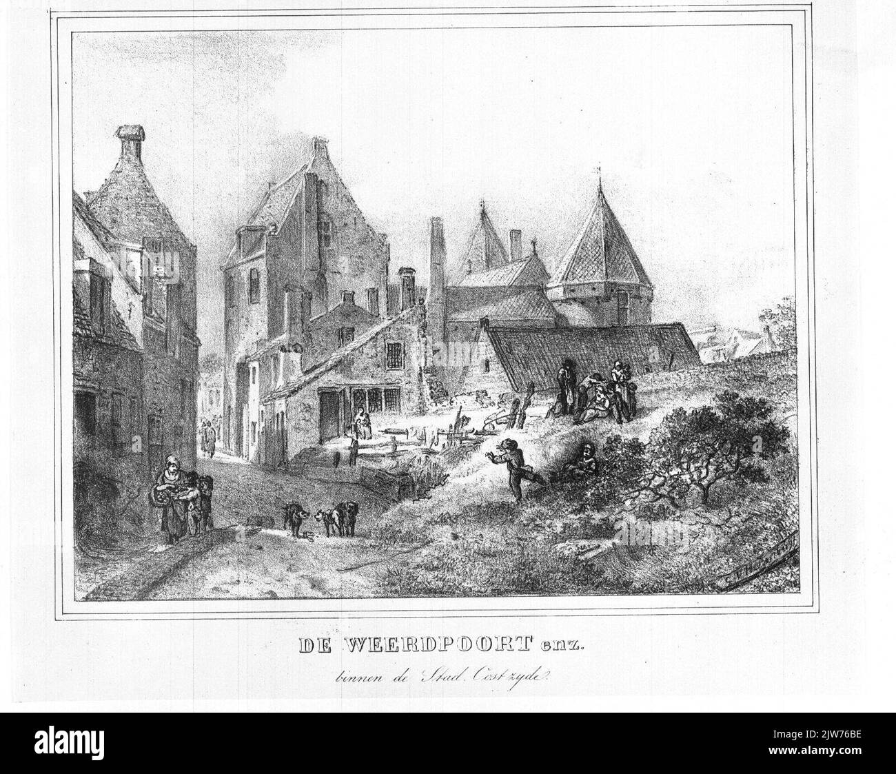 Der Weerdpoort etc. / Innerhalb der Stadt. OostZYDE. Stockfoto