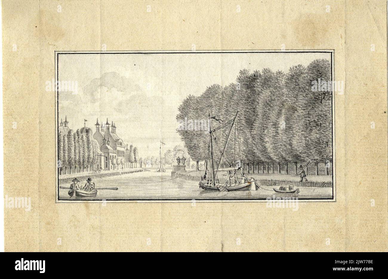 Gesicht von 't Dorp Maarsen auf dem Lust Huijsetermeer und Luxemburg. Stockfoto