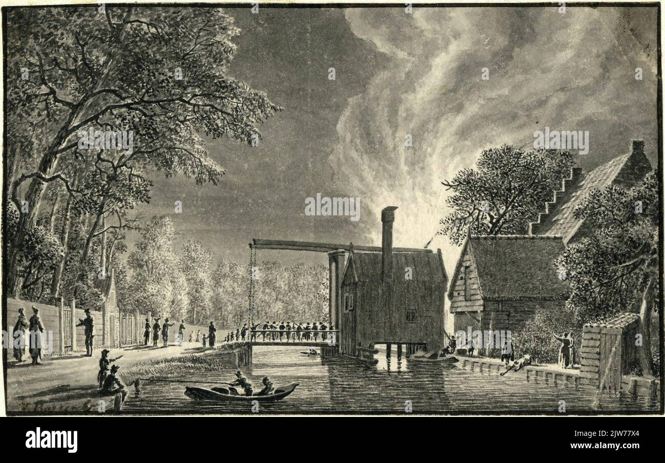 Überblick über einen Teil des Stadtzentrums von Utrecht, vom Domturm aus, von Südosten; im Vordergrund das Rathaus (Stadhuisbrug 1). Stockfoto