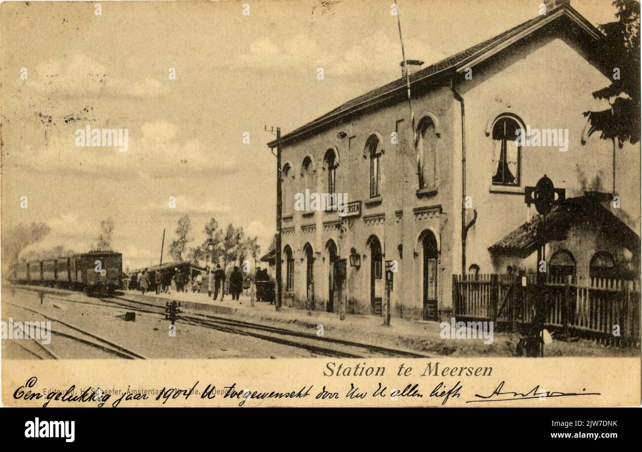 Blick auf die S.S. Station Meerssen in Meerssen. Stockfoto
